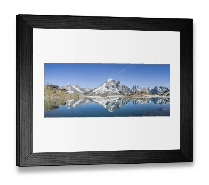 Framed Print : Mountain landscape with mountain lake