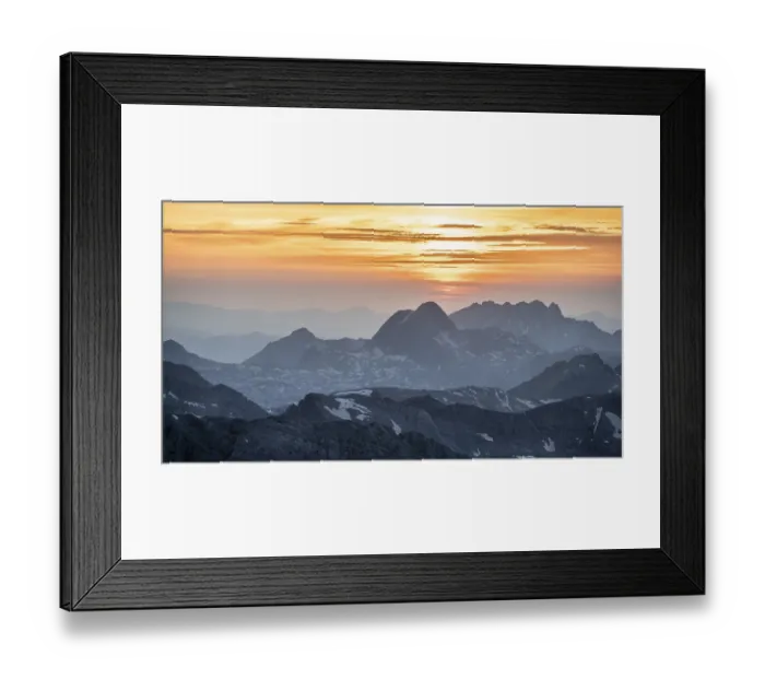 Framed Print : Evening mood, Dramatic mountain landscape
