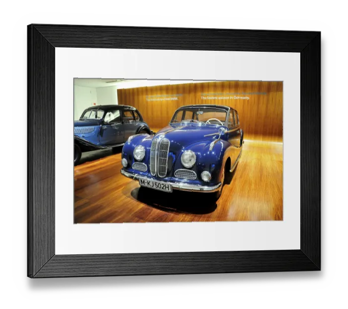 Framed Print : BMW 502 from 1954, BMW Museum, Munich Framed Print : BMW 502 from 1954, BMW Museum, Munich