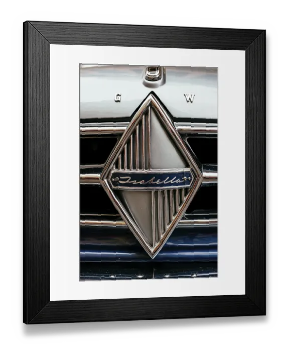 Framed Print : Grille with emblem and type designation Isabella