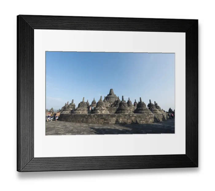 Framed Print : Borobudur temple, stupas, Borobudur