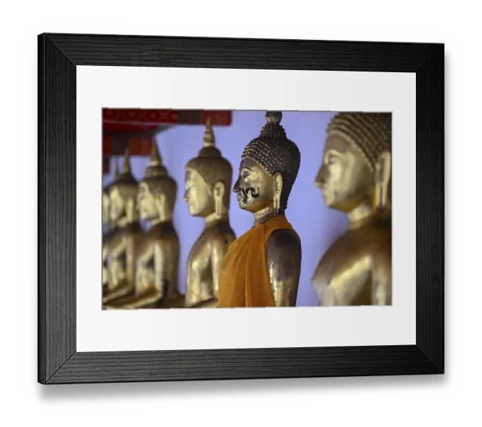 Framed Print : Gilded Buddha statues in Wat Pho