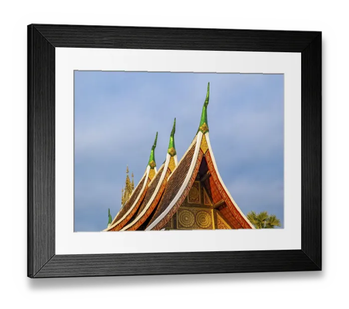 Framed Print : Roof of Wat Xieng Thong Sim ordination hall