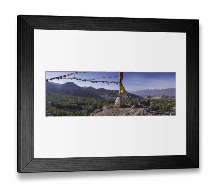 Framed Print : Panorama over Leh and the Namgyal Tsemo Gompa monastery on Tsenmo Hill