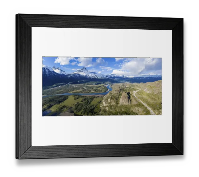 Framed Print : Confluence of river Estero Parada flowing into Rio Ibanez