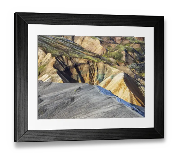 Framed Print : Hikers decending the slopes of Mt