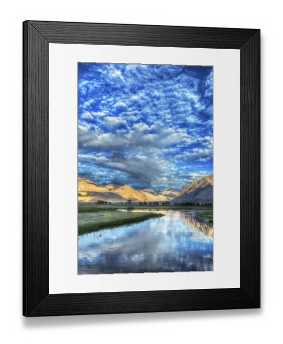 Framed Print : HDR (high dynamic range) image of Nubra river in Nubra valley in Himalayas