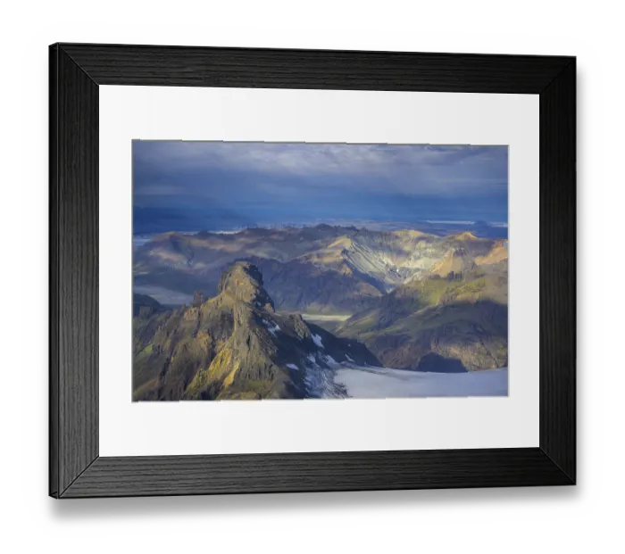 Framed Print : Aerial view of the mountain region Kjos Framed Print : Aerial view of the mountain region Kjos