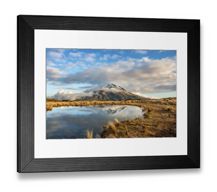 Framed Print : Water reflection in Pouakai Tarn