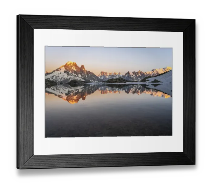 Framed Print : Evening mood, mountain landscape at sunset