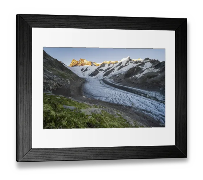 Framed Print : High alpine landscape, sunrise