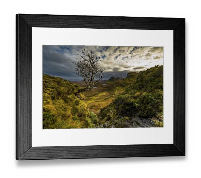 Framed Print : Quiraing massif with dramatic clouds Framed Print : Quiraing massif with dramatic clouds