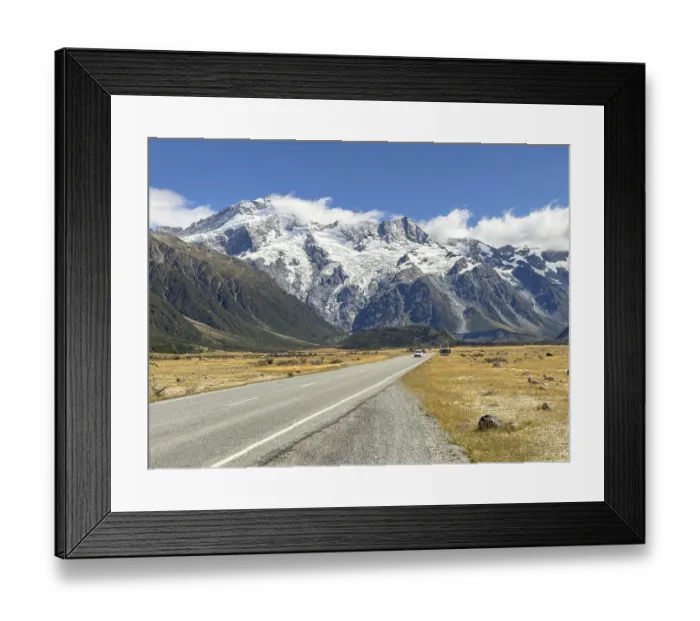 Framed Print : Access to the Hooker Valley Track hiking trail