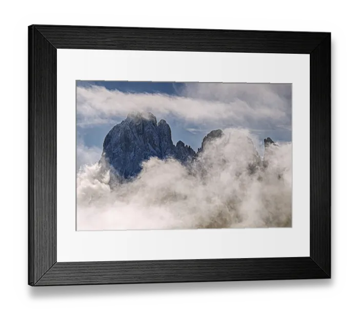 Framed Print : Impressive snow-covered mountain peak