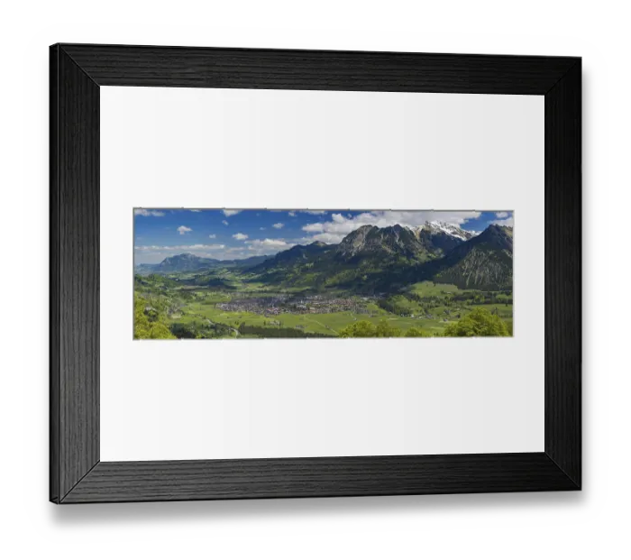 Framed Print : Mountain panorama from south-west on Oberstdorf Framed Print : Mountain panorama from south-west on Oberstdorf