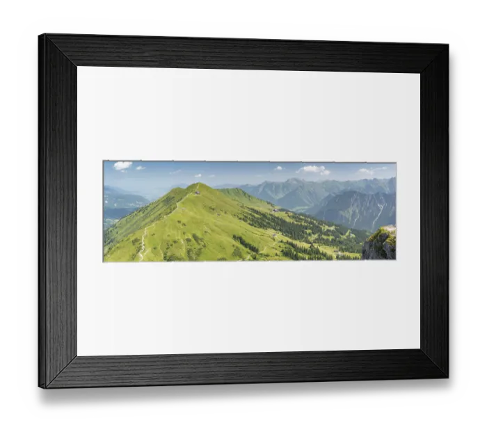 Framed Print : Panorama from the Kanzelwand, 2058m to the Fellhorn