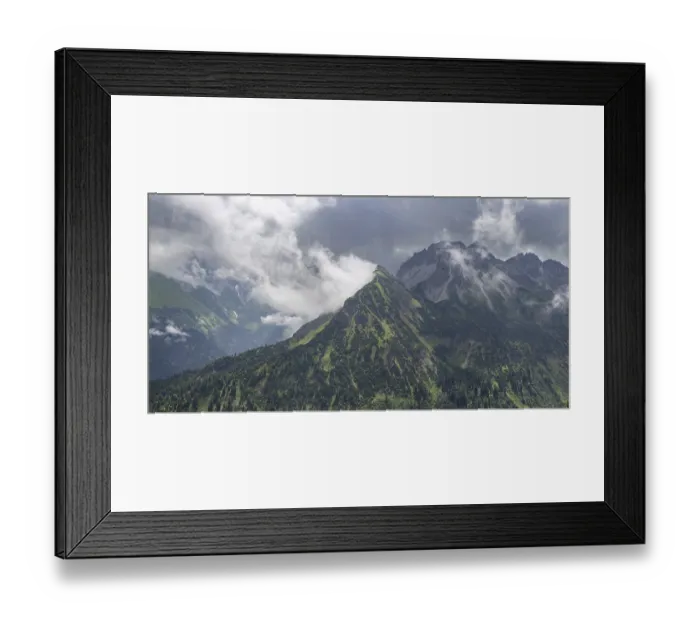 Framed Print : Mountain panorama with many rain clouds from the Fellhorn Framed Print : Mountain panorama with many rain clouds from the Fellhorn
