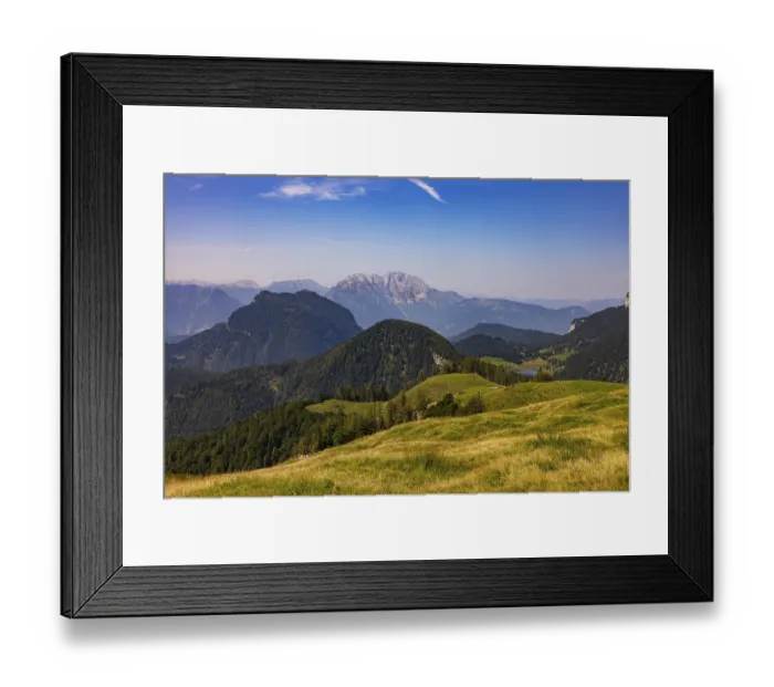 Framed Print : At the summit of Alpbichl with a view of the Schwarzer Berg and Seewaldsee Framed Print : At the summit of Alpbichl with a view of the Schwarzer Berg and Seewaldsee