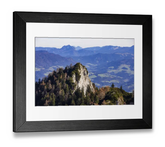 Framed Print : View from Schwarzer Berg to Gschirrwand and Lammertal
