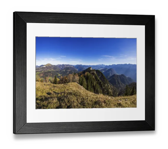 Framed Print : View from Schwarzer Berg to Gschirrwand and Lammertal Framed Print : View from Schwarzer Berg to Gschirrwand and Lammertal
