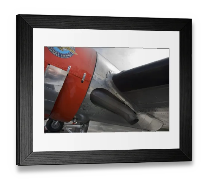 Framed Print : Twin-engined vintage airplane, detail Framed Print : Twin-engined vintage airplane, detail