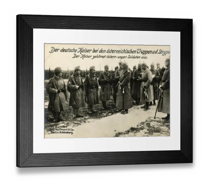 Framed Print : The German Emperor with the Austrian troops at the Strupa Framed Print : The German Emperor with the Austrian troops at the Strupa