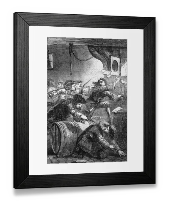 Framed Print : The arrest of the Jacobites after the Battle of the Boyne in July 1690