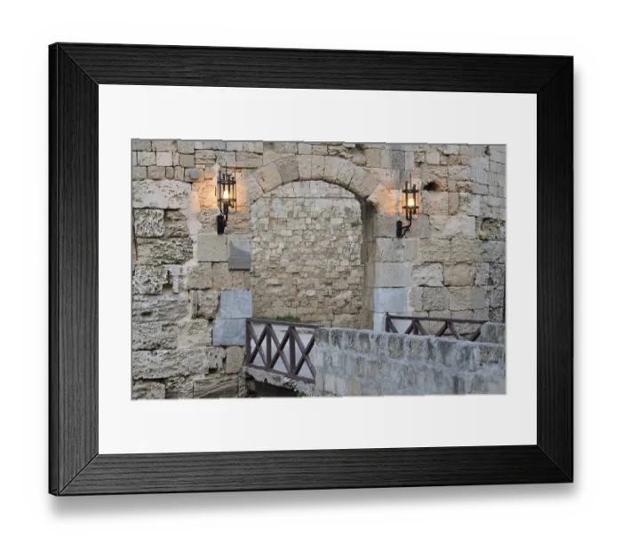Framed Print : Entrance to the historic town centre