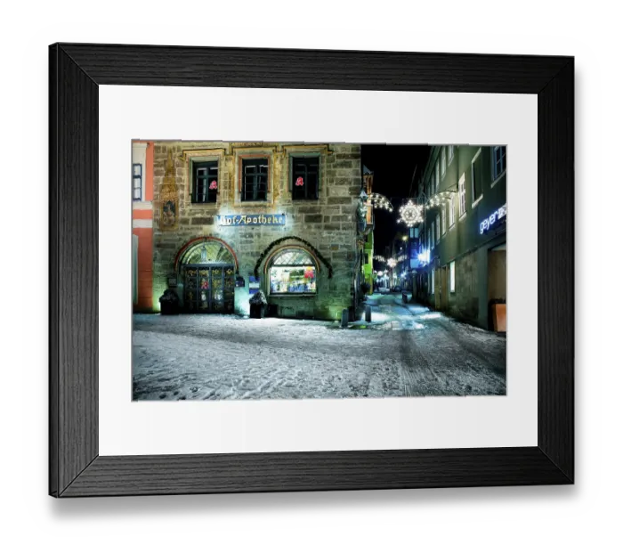 Framed Print : Market square at night, Coburg