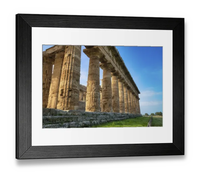 Framed Print : The ancient Doric Greek Temple of Hera of Paestum built in about 460-450 BC