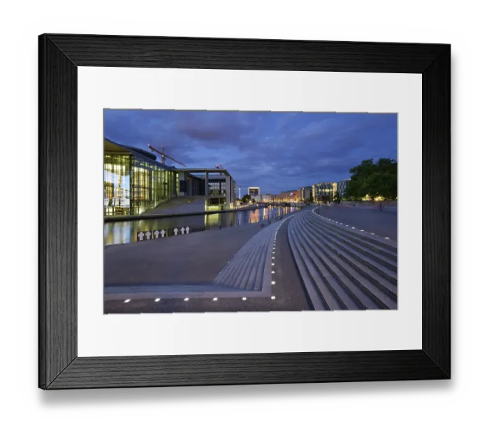 Framed Print : Staircase at the Reichstag at dusk Framed Print : Staircase at the Reichstag at dusk