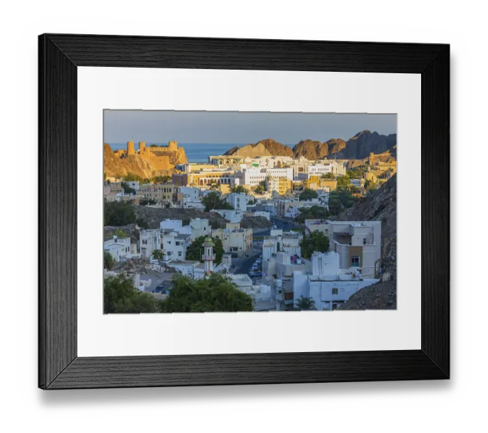 Framed Print : View of the old town of Muscat Framed Print : View of the old town of Muscat