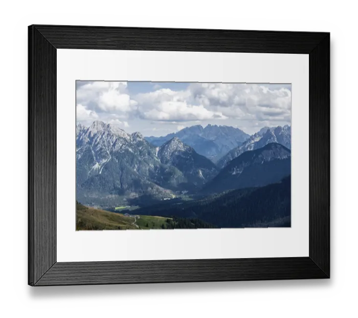 Framed Print : View from the Carnic main ridge to the Sesto Dolomites
