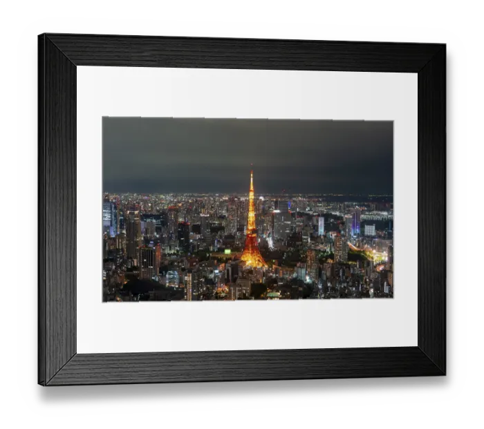 Framed Print : View from Roppongi Hills, city view from Tokyo at night