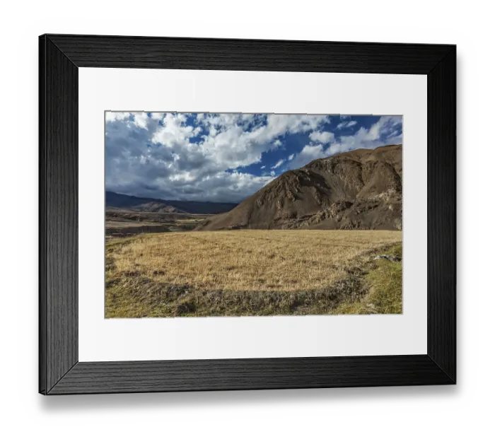 Framed Print : Himalayan landscape with agricultural fields in mountains