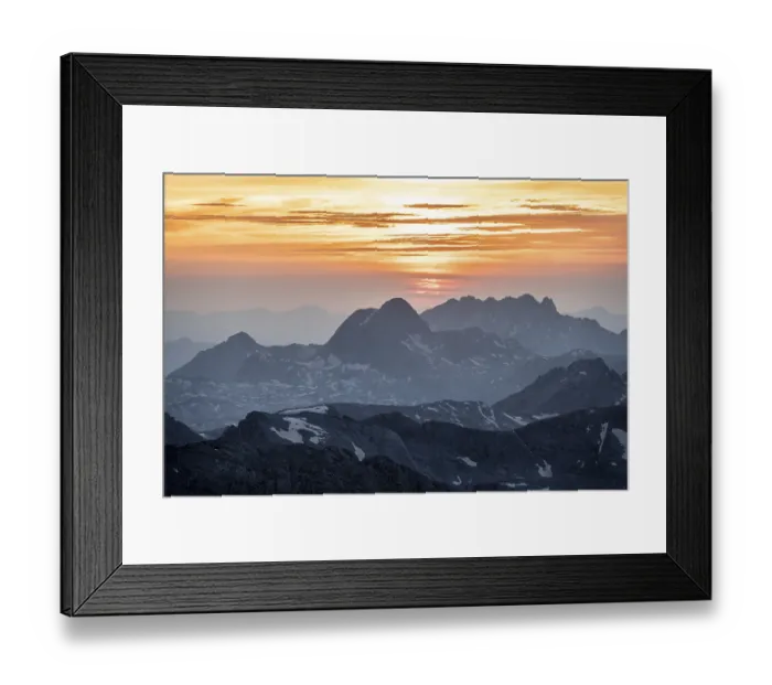 Framed Print : Evening mood, Dramatic mountain landscape