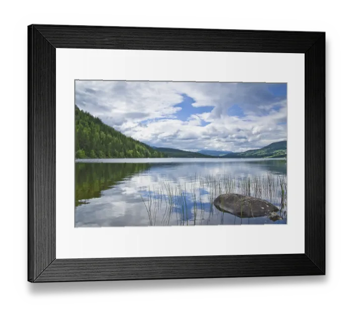 Framed Print : View of a lake in southern Norway, Norway, Europe