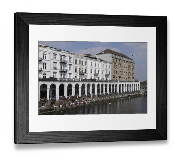 Framed Print : Alster Colonnades, Kleine Alster canal