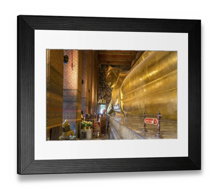 Framed Print : Giant reclining golden buddha, Wat Pho Framed Print : Giant reclining golden buddha, Wat Pho