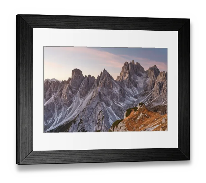 Framed Print : Cadini di Misurina, sunset, mountains