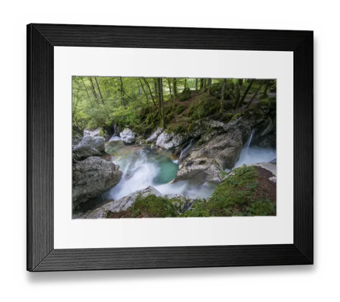Framed Print : Watercourse of the Lepenjica, Cascades Framed Print : Watercourse of the Lepenjica, Cascades