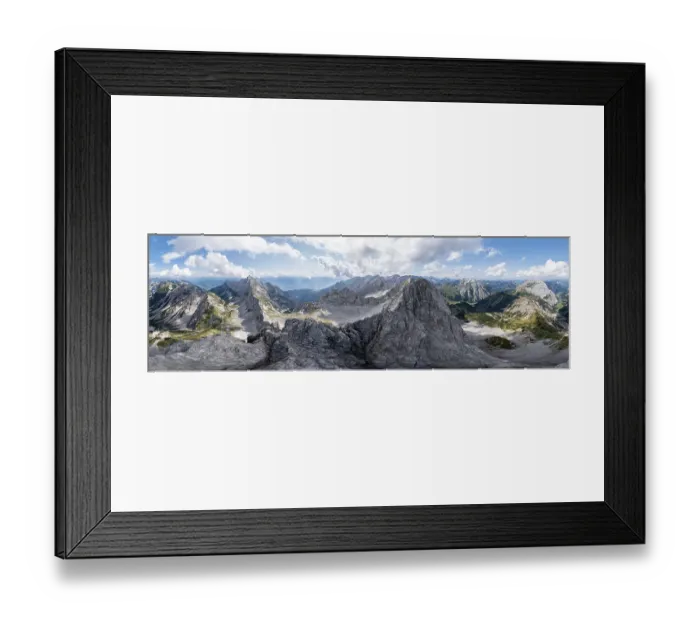 Framed Print : Alpine panorama, aerial view, mountain landscape Framed Print : Alpine panorama, aerial view, mountain landscape