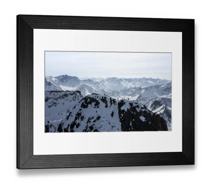 Framed Print : Sulzkogel, aerial view, peaks and mountains in winter Framed Print : Sulzkogel, aerial view, peaks and mountains in winter