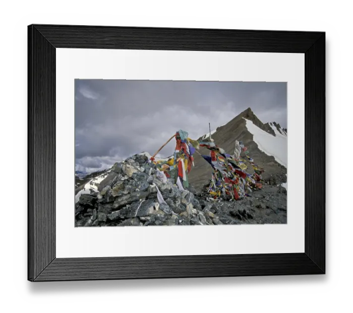 Framed Print : Prayer flags, Parang La or Parang Pass