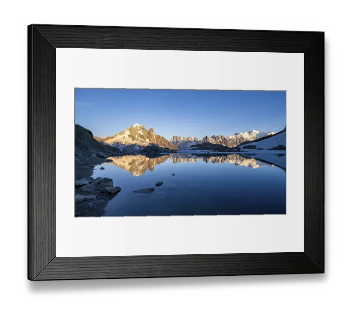 Framed Print : Evening mood, mountain landscape at sunset