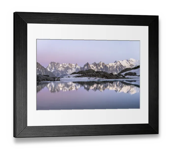 Framed Print : Evening mood with pink evening sky