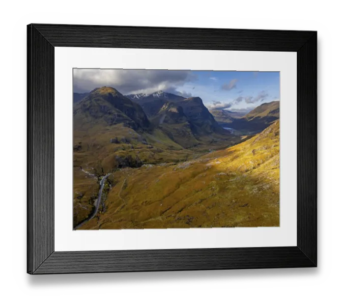 Framed Print : Cloudy mood, morning light, road