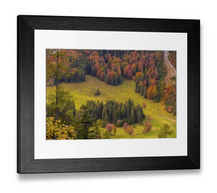 Framed Print : Colourful autumn landscape in the Risstal
