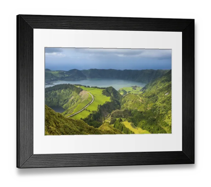 Framed Print : Overlook over the Sete Cidades crater Framed Print : Overlook over the Sete Cidades crater