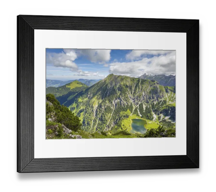 Framed Print : Lower Gaisalpsee, behind it the Entschenkopf (2043m)